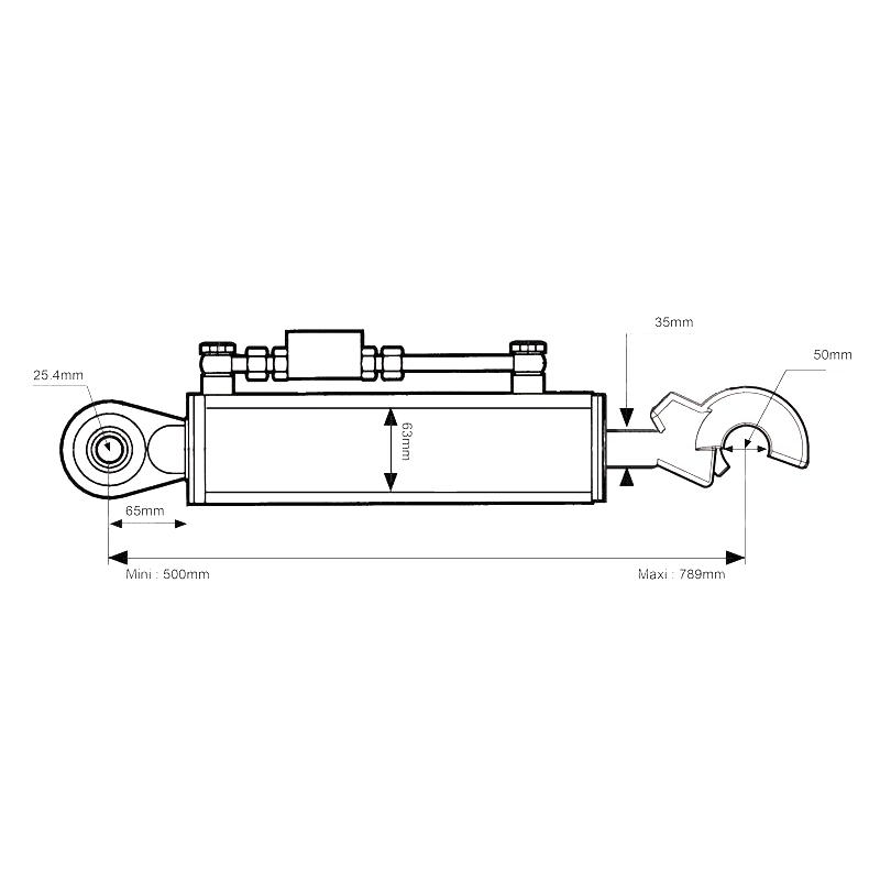 Hydraulisch Oberlenker (Kat.2/2)