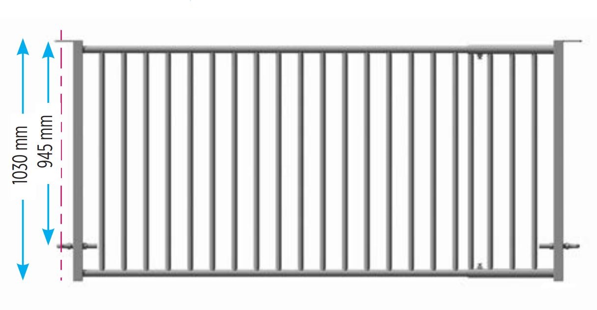 Kleinviehabtrennung Länge 4m Höhe 1,03m