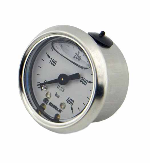 Manometer 0-400bar Glyzerin gefüllt  Ø40mm 1/8"AG