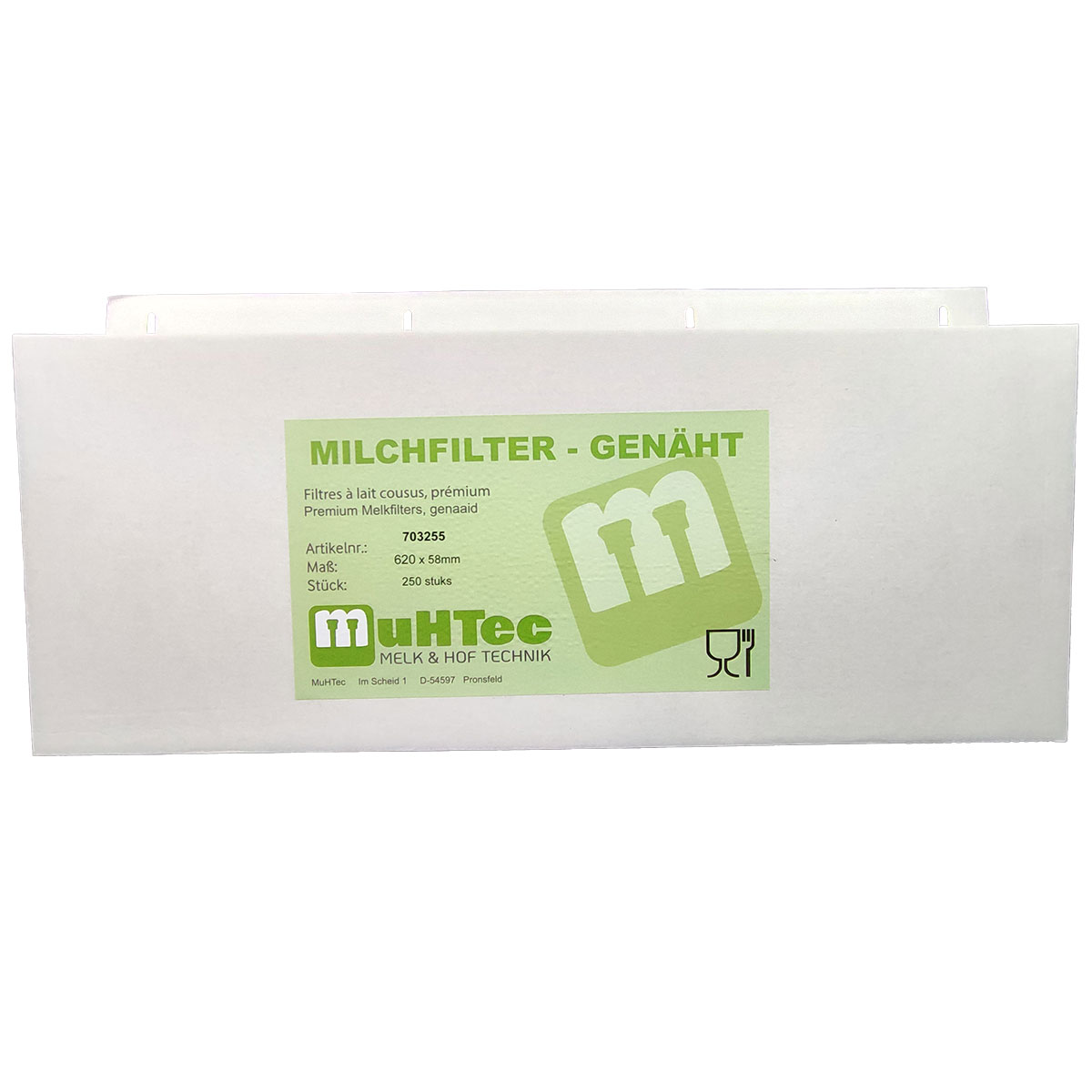 Milchfilter Melkanlage genäht  620x58mm 250 St. 