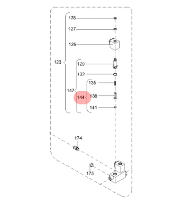 Ventilteil - Plunger kompl. für 8,5 Magnetventil Voll-VA