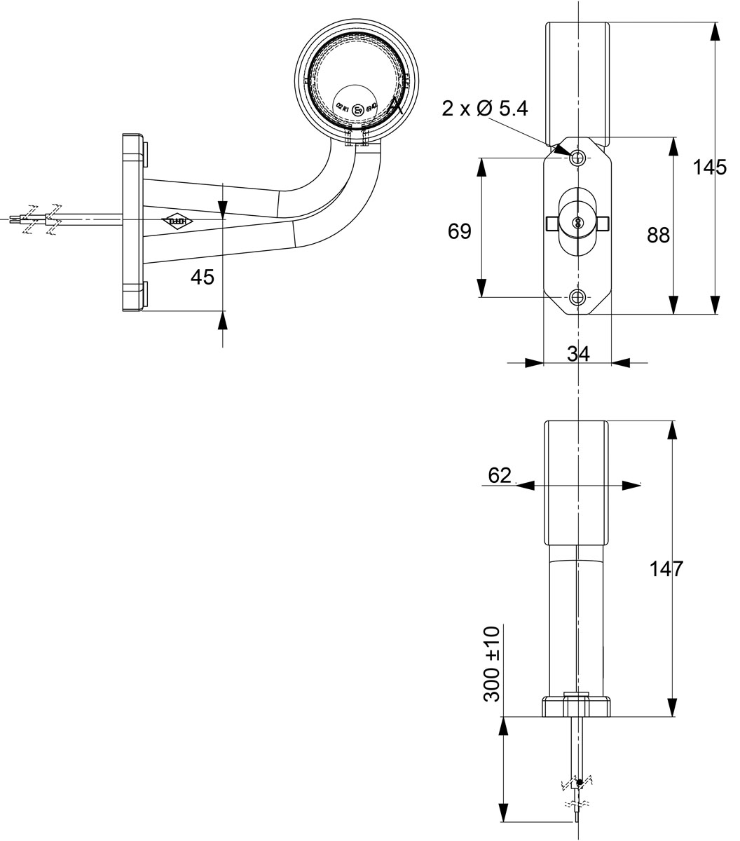 LED Positionsleuchte - Vorne/Hinten, Rechts und Links, 12-24V