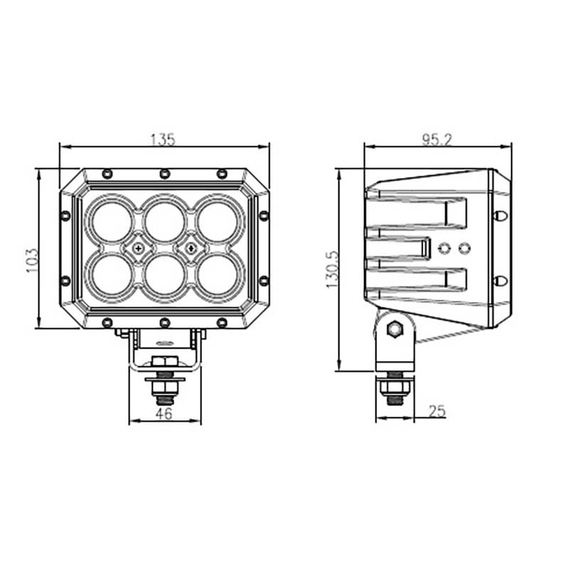 LED Arbeitsscheinwerfer, 6500 Lumen