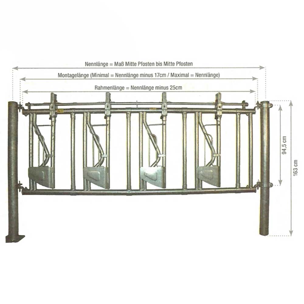 Sicherheits Fressgitter 7 Plätze 5m Fiabilis