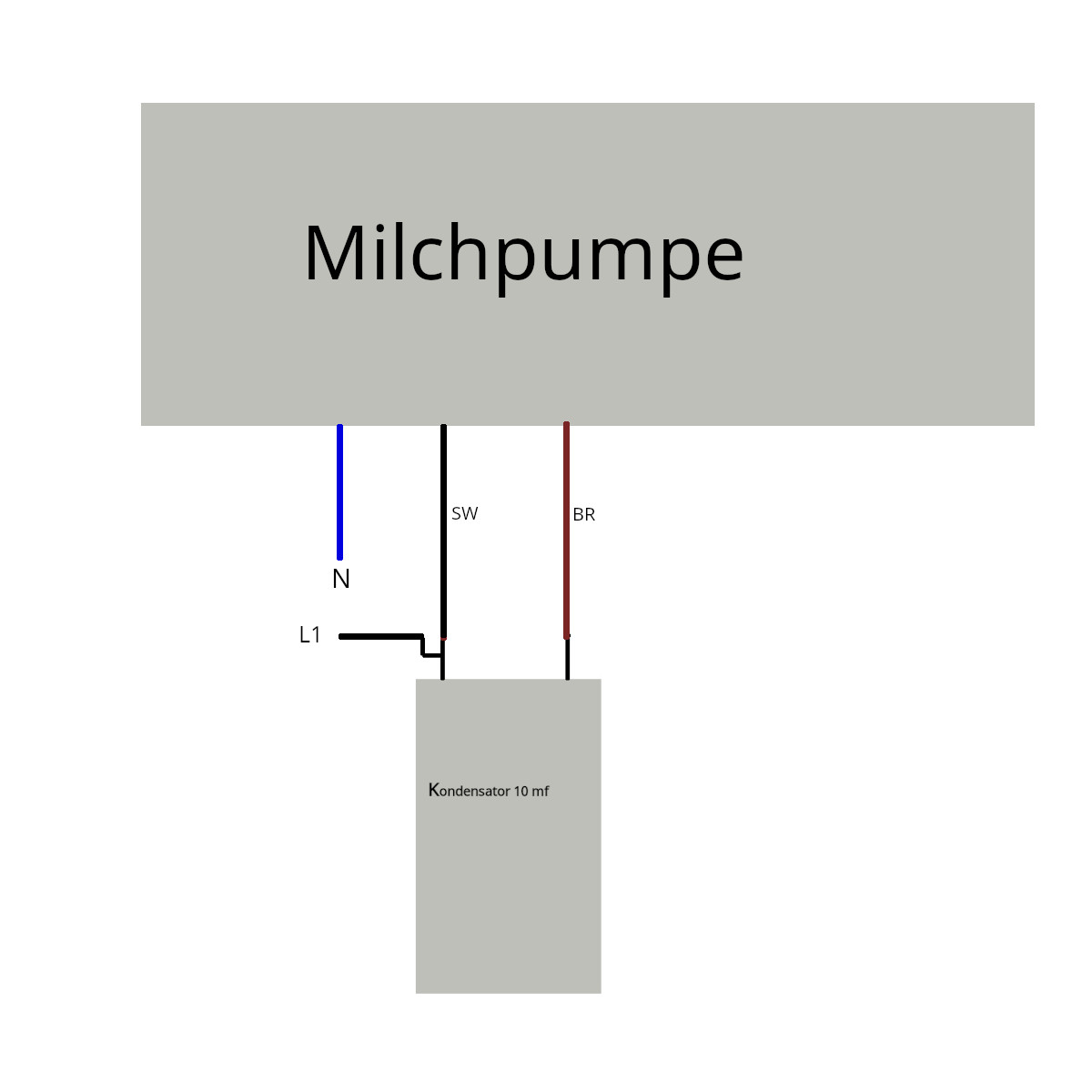 Schaltplan Miele Milchpumpe LT 101 und LT 100