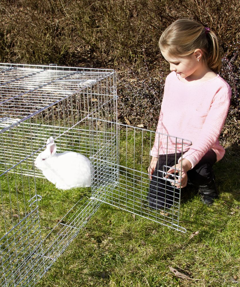 Freilaufgehege mit Ausbruchsperre Hühner Kaninchen