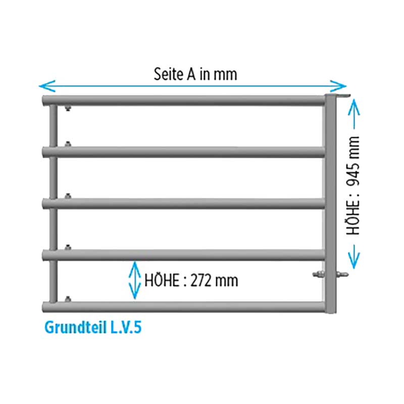 Grundteil 5-rohrig 2" 2,5 m