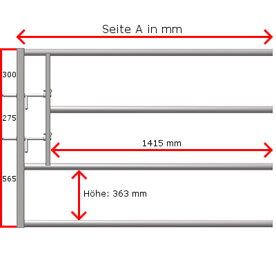 Einschubteil Tor L.V.4. 1,7m