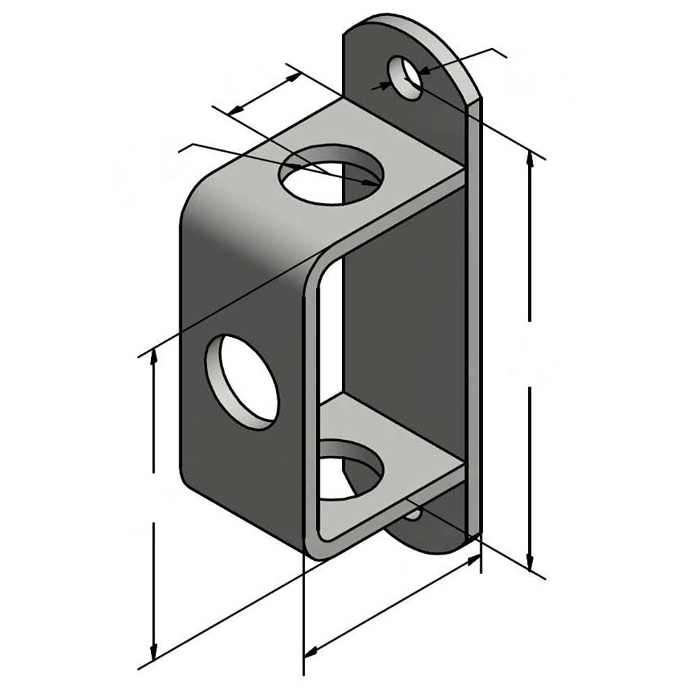 flacher Riegelhalter