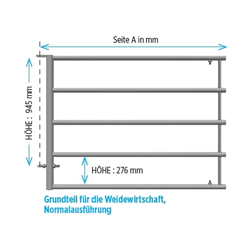 Grundteil 5-rohrig 2" 3,5 m