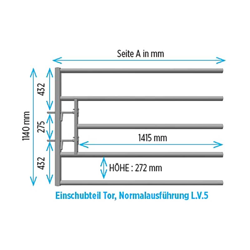 Einschubteil Tor L.V.5. 1,7m