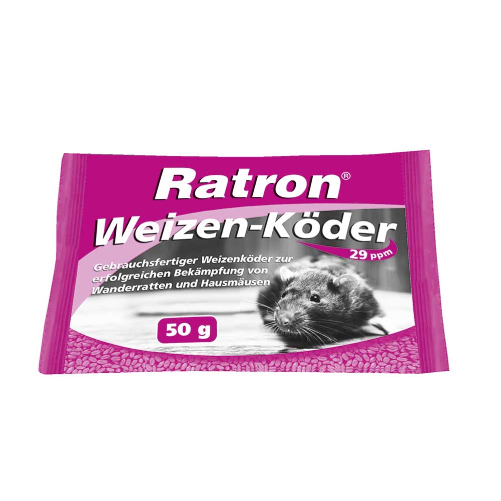 Ratron® Weizen-Köder 4kg 80x50g 29 ppm Rattengift / Mäusegift